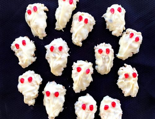 White Chocolate Nut & Seed Ghost Clusters